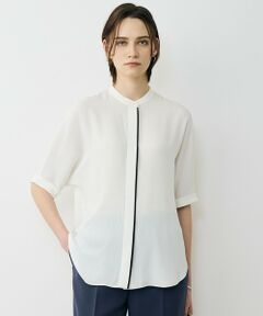 ICB / アイシービー シャツ・ブラウス | 【WEB限定カラーあり】BackSatinAmunzen 5分袖バンドカラーブラウス