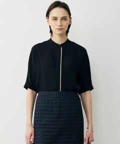 ICB / アイシービー シャツ・ブラウス | 【WEB限定カラーあり】BackSatinAmunzen 5分袖バンドカラーブラウス