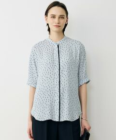 ICB / アイシービー シャツ・ブラウス | 【WEB限定カラーあり】BackSatinAmunzen 5分袖バンドカラーブラウス