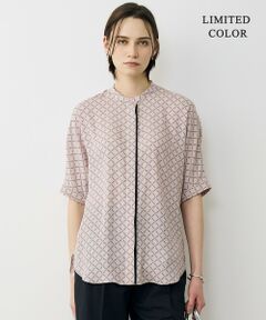 ICB / アイシービー シャツ・ブラウス | 【WEB限定カラーあり】BackSatinAmunzen 5分袖バンドカラーブラウス