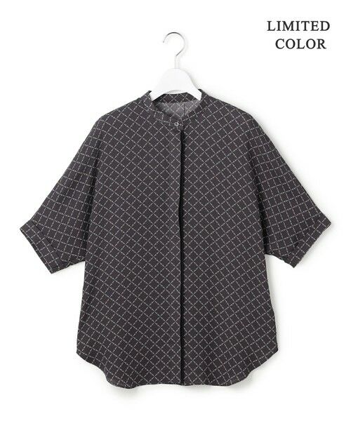 ICB / アイシービー シャツ・ブラウス | 【新色追加・WEB限定カラーあり】BackSatinAmunzen 5分袖バンドカラーブラウス | 詳細30