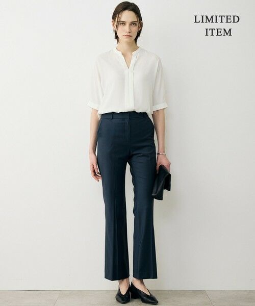 ICB / アイシービー シャツ・ブラウス | 【WEB限定】BackSatinAmunzen 5分袖キーネックブラウス | 詳細1