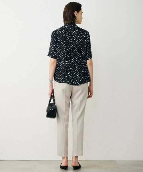 ICB / アイシービー シャツ・ブラウス | BackSatinAmunzen 5分袖配色ボウタイブラウス | 詳細16