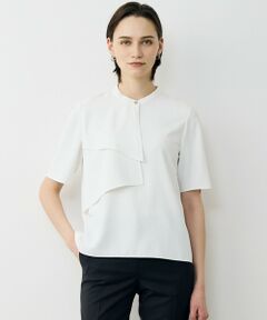 ICB / アイシービー シャツ・ブラウス | ストレッチジョーゼット ラッフルディテールブラウス