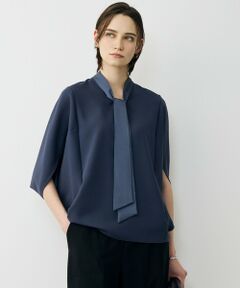 ICB / アイシービー シャツ・ブラウス | FluidBackSatin ドルマンスリーブボウタイブラウス