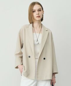 ICB / アイシービー テーラードジャケット | ドライアセテートスラブ 8分袖ジャケット