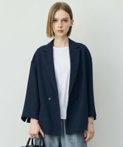 ICB / アイシービー テーラードジャケット | ドライアセテートスラブ 8分袖ジャケット