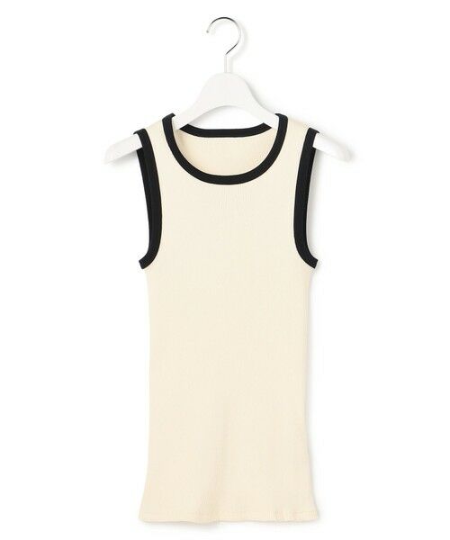 ICB / アイシービー タンクトップ | オーガニックリブ タンクトップ（アイボリー×ブラック）