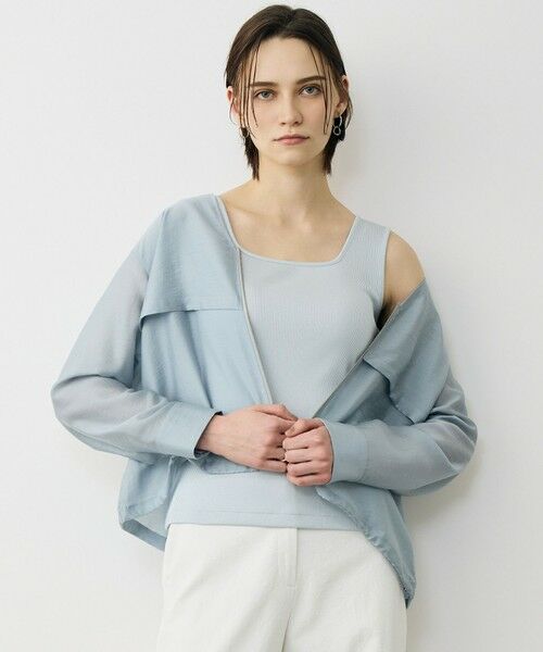 ICB / アイシービー タンクトップ | ブライトステッチリブ タンクトップ（サックスグレー）