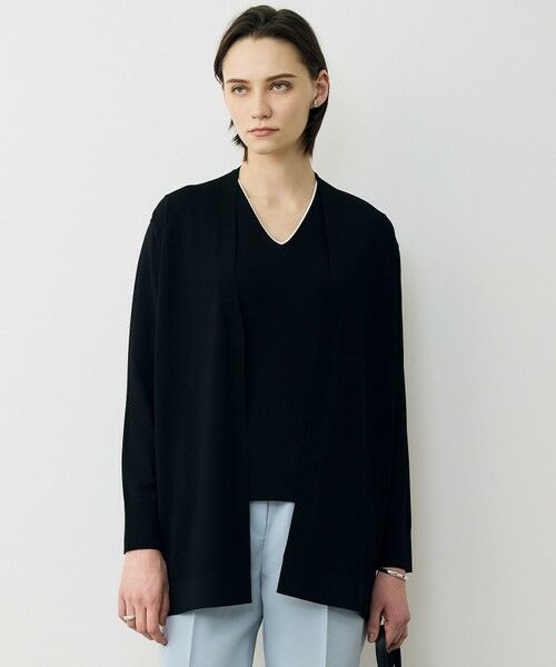 ICB / アイシービー カーディガン・ボレロ | シンセティックハイゲージ ロングカーディガン（ブラック）