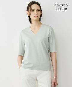 ICB / アイシービー ニット・セーター | 【WEB限定カラーあり】 シンセティックハイゲージ 半袖Vネックニット