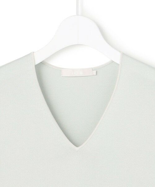 ICB / アイシービー ニット・セーター | 【WEB限定カラーあり】 シンセティックハイゲージ 半袖Vネックニット | 詳細12