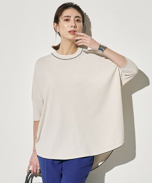 ICB / アイシービー ニット・セーター | 【WEB限定カラーあり】VIS/NYハイゲージ プルオーバーニット(トープ×ブラックライン)