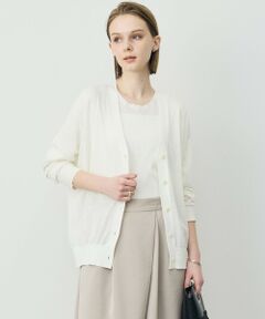 ICB / アイシービー カーディガン・ボレロ | リネンブレンドシアー カーディガン