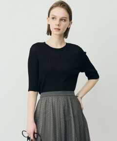 ICB / アイシービー ニット・セーター | リネンブレンドシアー クルーネックリブニット