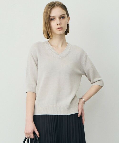 ICB / アイシービー ニット・セーター | ブライトコイル Vネックニット（トープ）