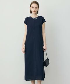 ICB / アイシービー ロング・マキシ丈ワンピース | ドライアセテートスラブ フレンチスリーブワンピース