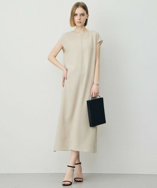 ICB / アイシービー ロング・マキシ丈ワンピース | ドライアセテートスラブ フレンチスリーブワンピース | 詳細6