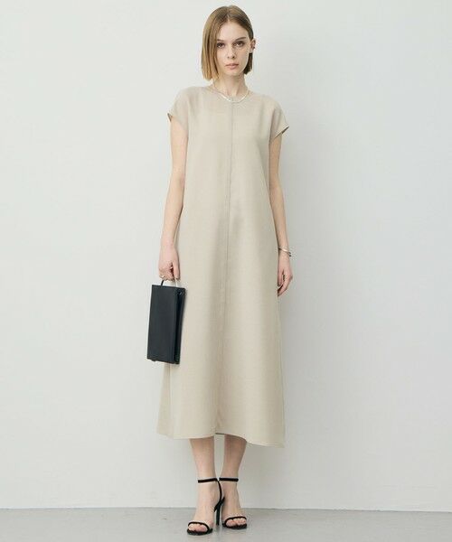 ICB / アイシービー ロング・マキシ丈ワンピース | ドライアセテートスラブ フレンチスリーブワンピース | 詳細7