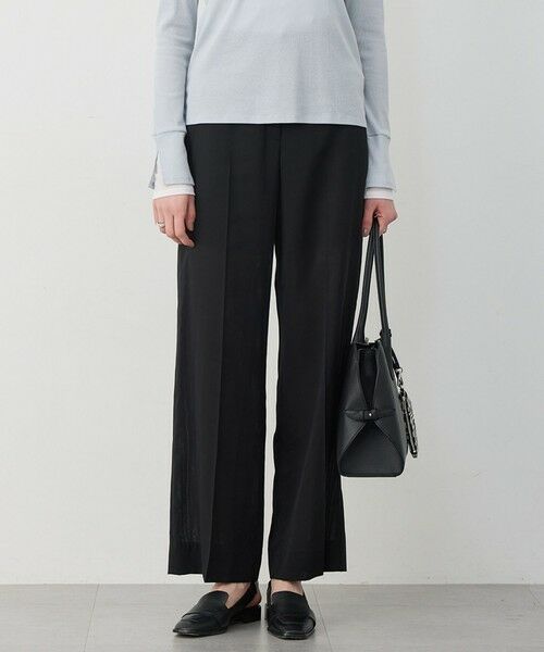 ICB / アイシービー その他パンツ | ハイツイストドライメッシュ ワイドストレートパンツ（ブラック）