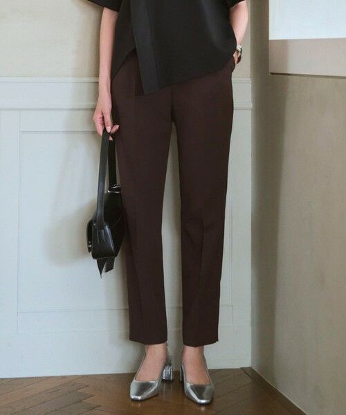 ICB / アイシービー その他パンツ | 【新色追加・WEB限定カラーあり】FluidBackSatin ドロストパンツ(ダークブラウン)