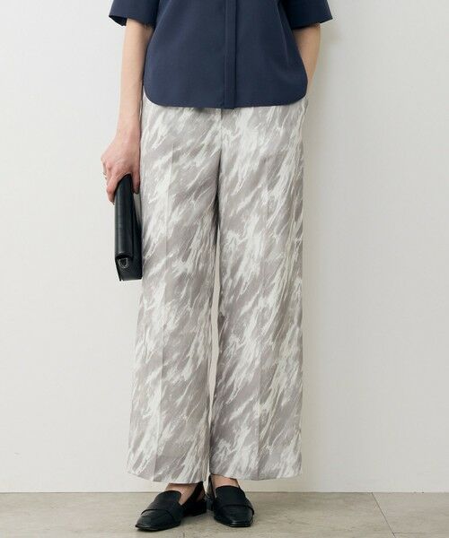 ICB / アイシービー その他パンツ | 【WEB限定カラーあり】FluidBackSatin ワイドパンツ（マーブル調プリント［総裏］）