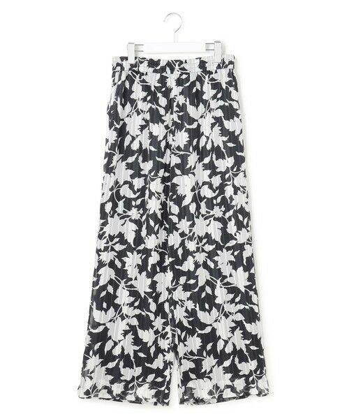 ICB / アイシービー その他パンツ | 【30th ANNIVERSARY】 アーカイブフラワープリント ワイドパンツ（ブラック×オフホワイト）