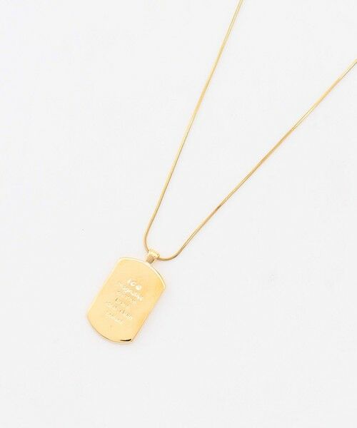 ICB / アイシービー ネックレス・ペンダント・チョーカー | ドッグタグモチーフネックレス（ゴールド）