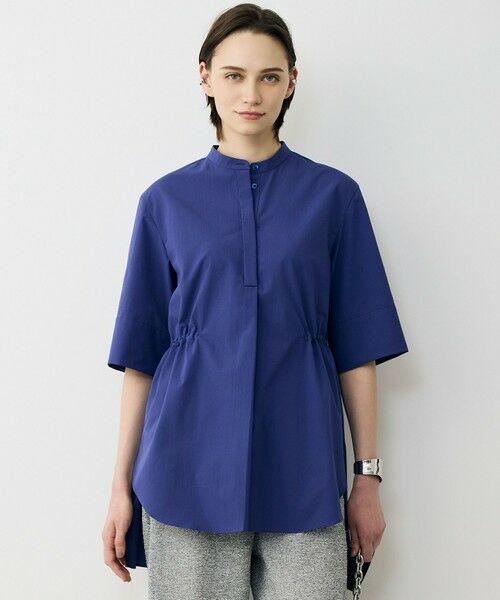 ICB / アイシービー シャツ・ブラウス | ヴィンテージスパンブロード デザインブラウス（ロイヤルブルー）