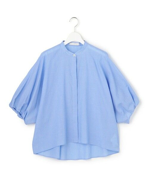 ICB / アイシービー シャツ・ブラウス | ソフトコットンローン シャツブラウス（ブルーストライプ）