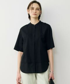 ICB / アイシービー シャツ・ブラウス | リネンスラブローン バンドカラーデザインシャツ