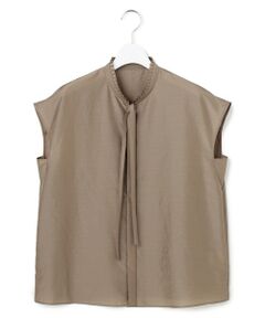 ICB / アイシービー シャツ・ブラウス | 【新色追加・CLASSY.掲載】セシェシルキーローン フレンチスリーブボウタイブラウス