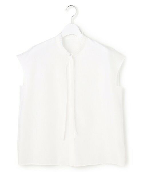 ICB / アイシービー シャツ・ブラウス | セシェシルキーローン フレンチスリーブボウタイブラウス（オフホワイト）