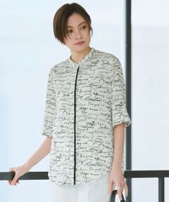 ICB / アイシービー シャツ・ブラウス | 【30th ANNIVERSARY】5cityプリント バンドカラーブラウス