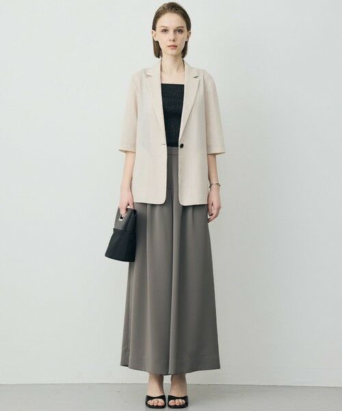 ICB / アイシービー テーラードジャケット | Peラミーシアータフタ 半袖ジャケット | 詳細1