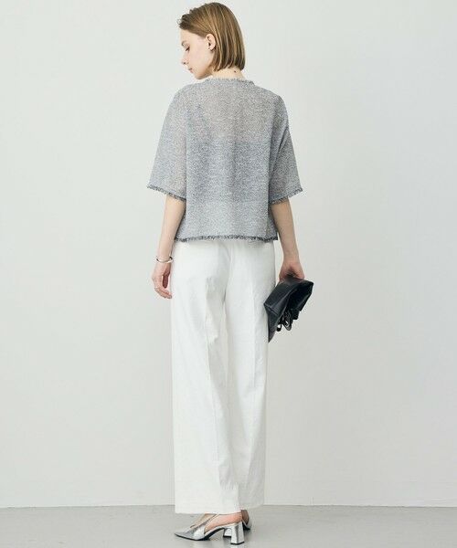 ICB / アイシービー ノーカラージャケット | サマーレノクロス ハーフスリーブジャケット | 詳細2