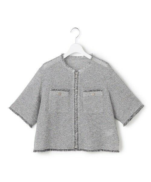 ICB / アイシービー ノーカラージャケット | サマーレノクロス ハーフスリーブジャケット | 詳細3