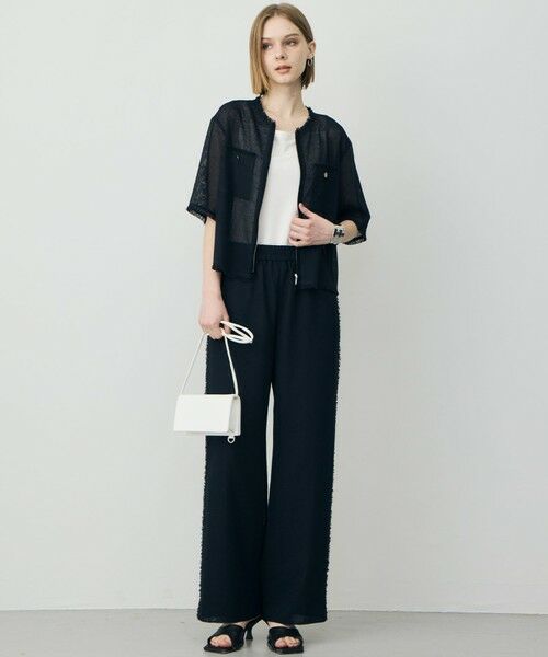 ICB / アイシービー ノーカラージャケット | サマーレノクロス ハーフスリーブジャケット | 詳細6