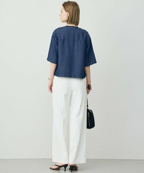 ICB / アイシービー Gジャン・デニムジャケット | ナチュラルソフトデニム クロップドジャケット | 詳細7