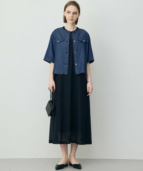 ICB / アイシービー Gジャン・デニムジャケット | ナチュラルソフトデニム クロップドジャケット | 詳細8