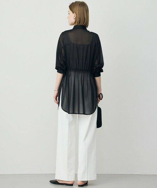 ICB / アイシービー シャツ・ブラウス | ハイゲージチュール ロングシャツ | 詳細14