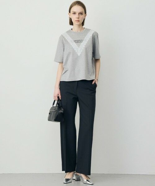 ICB / アイシービー カットソー | レースコンビ ロゴTシャツ | 詳細2