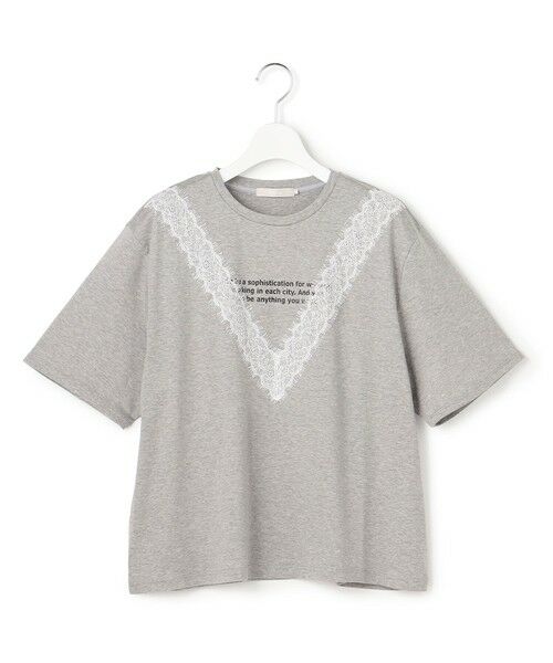 ICB / アイシービー カットソー | レースコンビ ロゴTシャツ | 詳細4