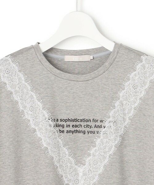 ICB / アイシービー カットソー | レースコンビ ロゴTシャツ | 詳細6