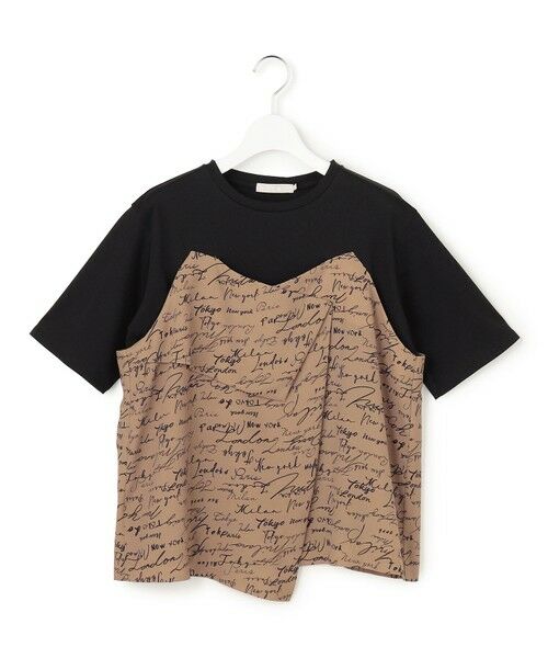ICB / アイシービー カットソー | 【30th ANNIVERSARY】5cityプリント コンビカットソー（ブラック×バーントアンバー）