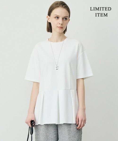 ICB / アイシービー カットソー | 【WEB限定】 ライトダンボール ペプラムプルオーバー（オフホワイト）