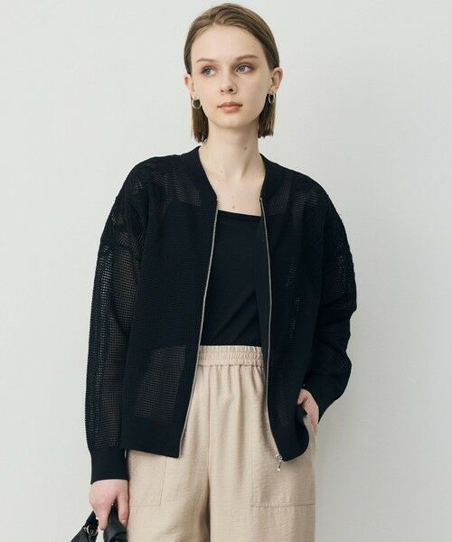 ICB / アイシービー ブルゾン | メッシュレースブルゾン（ブラック）