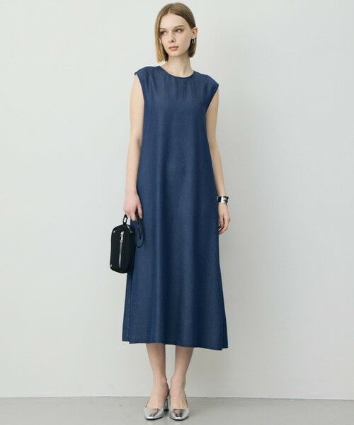 ICB / アイシービー ロング・マキシ丈ワンピース | ナチュラルソフトデニム ノースリーブワンピース | 詳細1