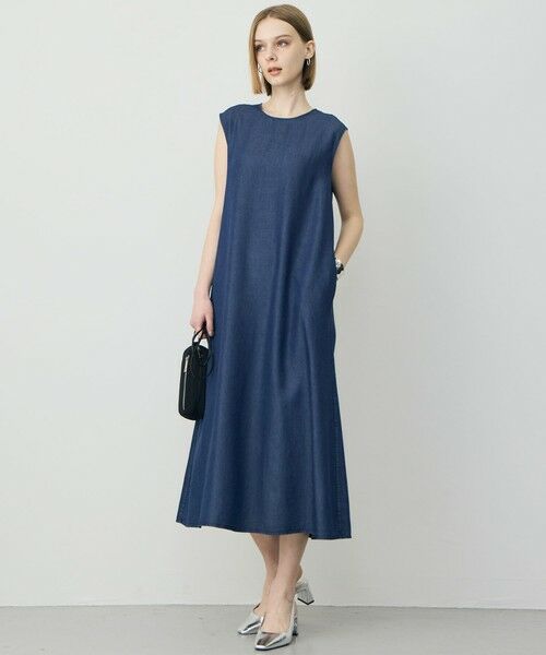 ICB / アイシービー ロング・マキシ丈ワンピース | ナチュラルソフトデニム ノースリーブワンピース | 詳細2