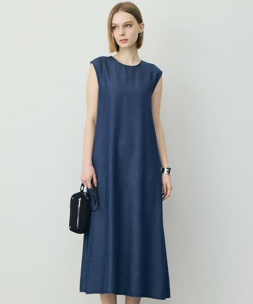 ICB / アイシービー ロング・マキシ丈ワンピース | ナチュラルソフトデニム ノースリーブワンピース（バイオデニム）
